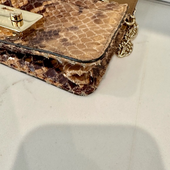 Michael Kors - Snakeskin style Leather - Mini Crossbody Handbag - Picture 5 of 9